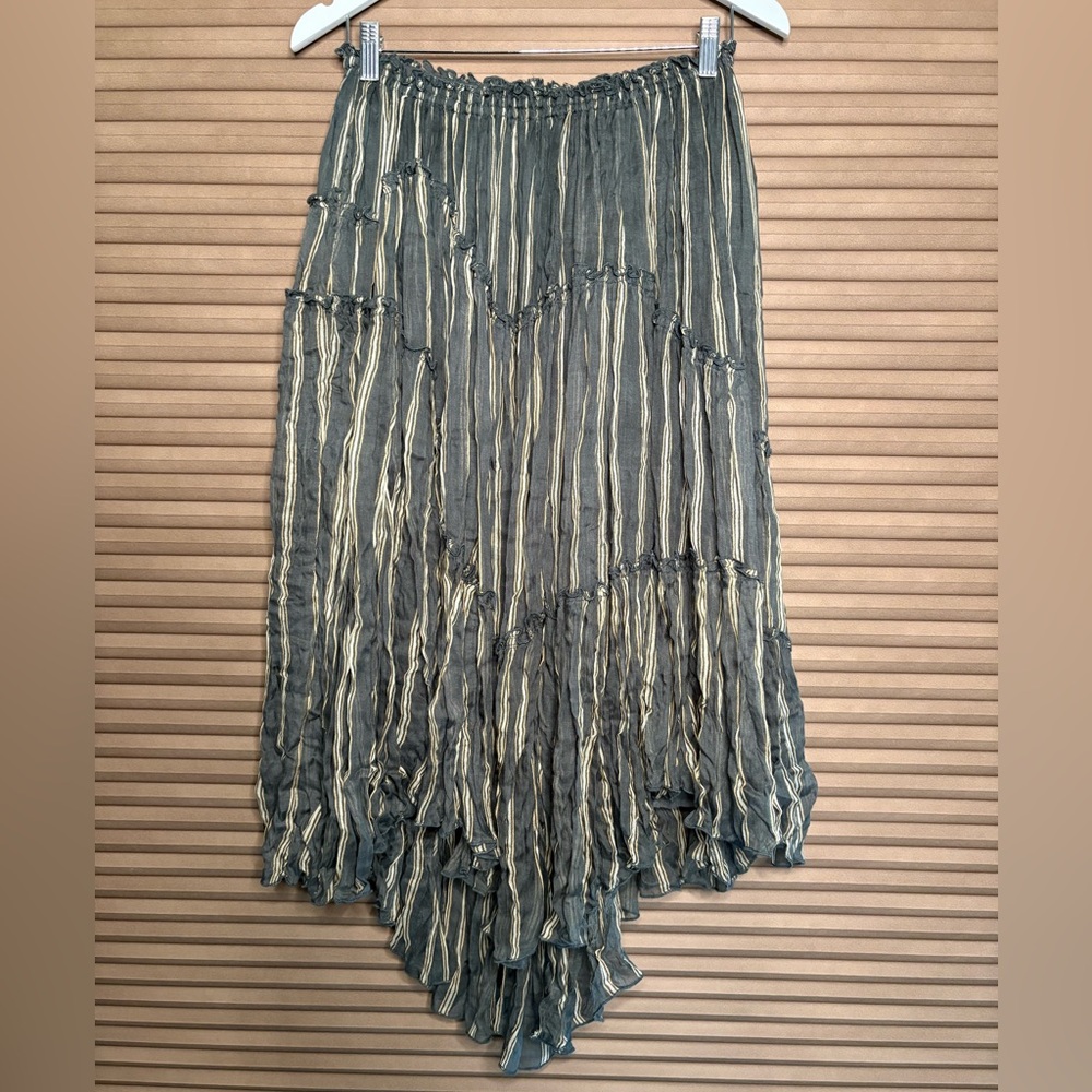 Free People Black and Gold Maxi Skirt - Picture 3 of 6